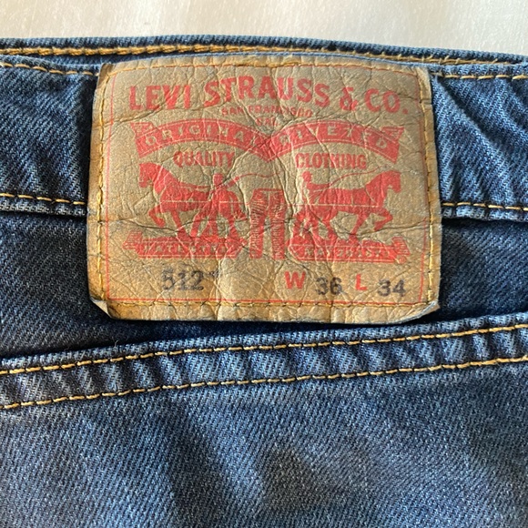 Lightly worn pair of Levi 512 jeans size w36 L34 Slim taper - Picture 1 of 7